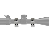Anneaux de lunette BANGBANG - Hauteur centrale réglable de 1,21 à 1,48 pouces pour tube de 30 mm pour sports de plein air (Argent)
