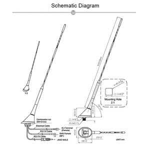 Méthode de montage à vis <span class=keywords><strong>Antenne</strong></span> radio FM AM DAB télescopique avec amplificateur pour toit de <span class=keywords><strong>voiture</strong></span> - Product Image 4