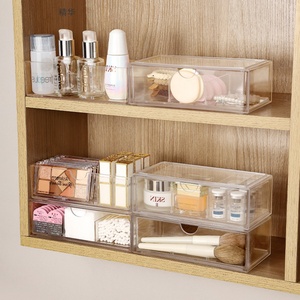 Support OEM Dresser Dustproof Transparent Rings <b>PS</b> Cosmetics Storage Drawer Box Plastic Jewelry Organizer for Bedroom - Product Image 1
