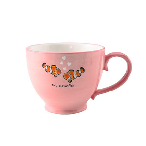 High-temperature resistant underglaze clownfish <b>ceramic</b> breakfast <b>cup</b>, stylish and suitable for office and home use, perfect - Product Image 2