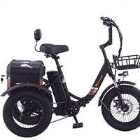 Nouveau modèle ER-214 Vélo à neige électrique pour adulte avec assistance au pédalage, moteur avant, pneus larges, tricycle, alimenté par batterie au lithium, panier utilitaire