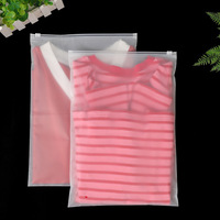 Sacs à fermeture éclair translucides en PE dépoli GRS CPE, 500 pièces MOQ, pour le rangement scellé de vêtements, t-shirts, chaussettes et chaussures