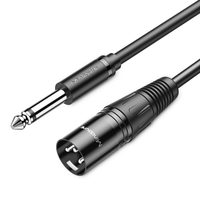 Câble audio blindé Mindpure 6,35 mm (1/4 pouce) TS vers XLR 6,5 mm mâle vers femelle OFC pour guitare, basse, mixeur, amplificateur, haut-parleur