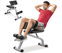 Équipement de fitness à domicile, chaise romaine, capacité de 330 lb, cadre en acier allié, pliable, inclinaison réglable, banc d'hyperextension tout-en-un