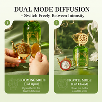 Diffuseur de parfum magnétique TopOne à double diffusion, en verre émeraude, pour huiles essentielles, avec ornement cerf noble, coffret cadeau