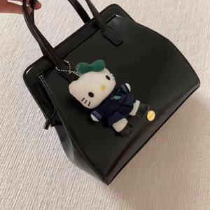 Nouveau sac à dos bandoulière Kailuden pour femme, style rétro coréen, noir, doublure en polyester de luxe, motifs variés, parfait pour l'automne - Product Image 5