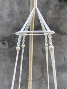 <span class=keywords><strong>Hamac</strong></span> suspendu pour chat Boho tissé à la main <span class=keywords><strong>beige</strong></span> d'une capacité de 33lb pour dormir, jouer, grimper et se prélasser - Product Image 5