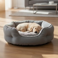 Lits pour chiens de petite taille - Lits ronds pour chats d'intérieur, lit pour animaux de compagnie lavable pour chiots et chatons avec fond antidérapant