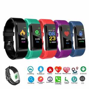 <span class=keywords><strong>115</strong></span> <span class=keywords><strong>Plus</strong></span> reloj inteligente pulsera para hombres y mujeres pulsera inteligente Fitness Tracker presión reloj deportivo Monitor de ritmo cardíaco banda - Product Image 2
