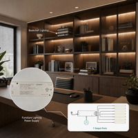 Alimentation électrique pour éclairage de meuble, 110V AC, 12V, 24V, multi-prises AC-DC, pour driver LED et profilé lumineux en plastique FREE36-25