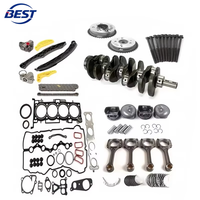 Kit de révision de reconstruction de moteur G4KJ 2.4L avec 4X bielle et chaîne de distribution Kit de tête de vilebrequin Geaket pour Hyundai Kia