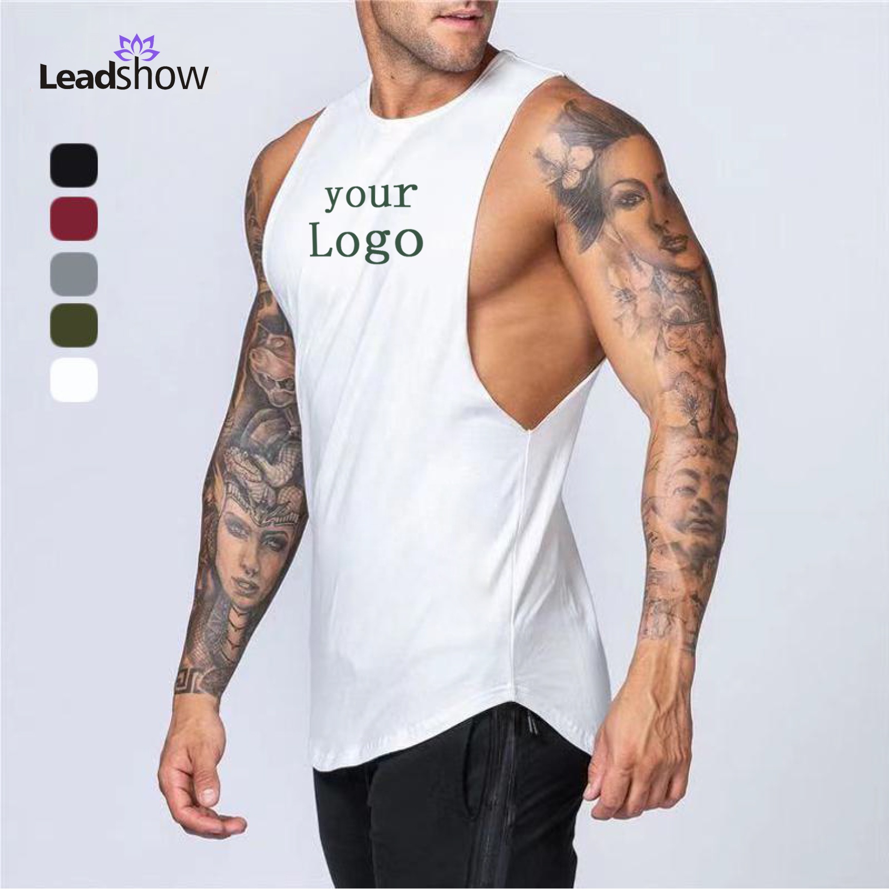 Mens Sport Wear Workout Kleding Fitness Custom Tank Top Mannen Gym Activewear Vesten