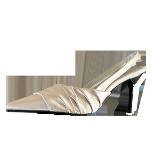 New Summer High Quality Thin Heel Sandals Silk Fashion for Women Pointed Toe Shoes - Product Image 5