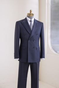 Abito da Uomo Sartoriale di Alta Qualità per Matrimonio, Vestibilità Slim, 100% Lana, Tessuto Super, Design Doppiopetto, Cappotto e Pantaloni Haute Couture - Product Image 2