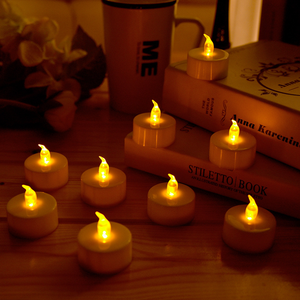 عرض خاص شموع خفيفة للشاي ليد عديمة اللهب شموع بساعة واقعية تعمل ببطارية مضيئة هدية موسمية ومهرجانات - Product Image 4