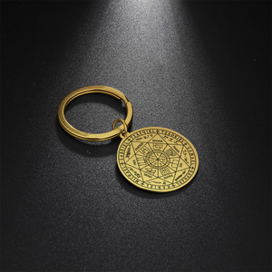 Myshape con dấu của bảy archangels bởi asterion con dấu Solomon kabbalah amulet Mặt dây chuyền Keyring thép không gỉ Keychain - Product Image 6