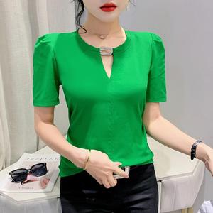 Camiseta de Verano Nueva, Estilo Urbano, Color Sólido, Manga Corta, para - Product Image 4