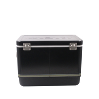 Coffre à glace portable et durable populaire en acier inoxydable en métal 51 litres ensemble de boîte isotherme