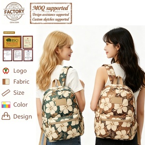 Hawaii Styles Print Women's Lightweight Travel Backpack Ripstop Nylon with Stylish Print Support Custom Digital Printing Design - Product Image 4