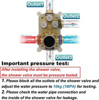 Système de douche à effet pluie de 12 pouces, ensemble de pommeau de douche à 3 fonctions avec robinet de douche et valve rugueuse pour salle de bain