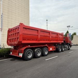 Semi-remorque benne basculante arrière en U pour charges lourdes, 3 ou 4 essieux, capacité de chargement 60/70/90 tonnes, fabrication chinoise - Product Image 3