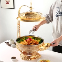 Chauffe-Plat de Luxe Suspendu TIANXING 8L pour Buffet d'Hôtel au Moyen-Orient, Ensemble de Plats Chafing Dish pour Banquets et Événements