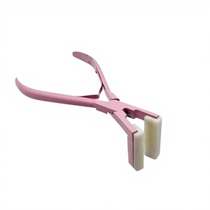 Wholesale <b>Hair</b> Extension Tape In Press Plier with Silicone <b>Pads</b> Custom Logo Stainless Steel <b>Hair</b> Extension Tools Plier - Product Image 1