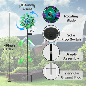 Spinner <span class=keywords><strong>de</strong></span> viento Solar para exteriores, Estaca <span class=keywords><strong>de</strong></span> Metal, hilanderos para <span class=keywords><strong>jardín</strong></span>, recogedor <span class=keywords><strong>de</strong></span> viento, <span class=keywords><strong>molinos</strong></span> <span class=keywords><strong>de</strong></span> viento, césped, Patio, decoración <span class=keywords><strong>de</strong></span> granja - Product Image 4