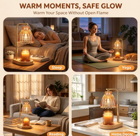 Cadeaux pour femmes, lampe chauffe-bougie avec hauteur réglable, minuterie et variateur d'intensité, cadeaux d'anniversaire pour femmes