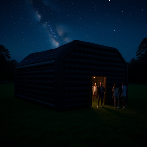 Tente de fête gonflable 29,5x19,7x13,1 pieds, ouverture rapide, abri pour événements de mariage en PVC avec structure en fibre de verre pour discothèques et - Product Image 2