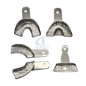 Plateaux d'empreinte dentaire partielle anti-reflux - Plateaux d'empreinte sectionnels oraux en acier inoxydable autoclavables - Product Image 1