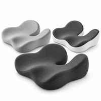 Coussin de siège ergonomique personnalisé en mousse à mémoire de forme avec découpe coccyx et housse amovible lavable pour chaise de bureau, voiture et voyage