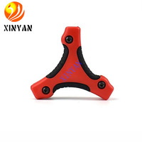 Set Kunci Allen Lipat Tri-Wing Baja Karbon C45 Metrik 9 Buah dengan Pegangan Ergonomis Kelas DIY OEM