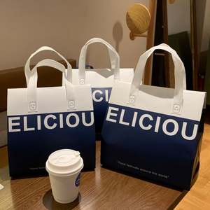 Sac isotherme en aluminium pour gâteaux, café et aliments à emporter, en tissu non tissé laminé PP, sacs tissés portables pour l'emballage - Product Image 6