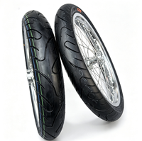 Juego de Ruedas Supermoto Surron Light Bee X de 17 Pulgadas, Aluminio CNC, Llantas Cromadas 1.60 2.15, Neumáticos CST, Ensamblaje Delantero y Trasero