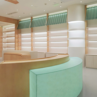 Comptoir de présentation robuste pour cosmétiques, maquillage et parfums avec éclairage LED pour salons de beauté et magasins de détail