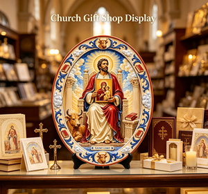 Placa de Resina Personalizada de San Lucas Evangélico, con Relieve 3D, Icono Religioso Católico, Decoración Artística, Venta al Por Mayor - Product Image 5