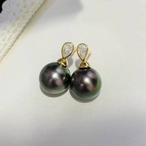 ต่างหูเงินแท้ S925 รุ่น 22618 สำหรับประดับมุก DIY ต่างหูแฟชั่นประดับเพชรเม็ดเดี่ยว ขนาด 9-12 มม. ตัวเรือนเปล่าสำหรับต่างหู - Product Image 1