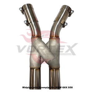 Tubería en Z de Acero Inoxidable SS304 con Acabado Espejo y Escudo Térmico, Tubos Delanteros para M2 G87 M3 G80 M4 G82 S58, Kit de Sistema de Escape para Carreras - Product Image 4