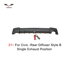 Yofer cho <span class=keywords><strong>Civic</strong></span> V3 sửa đổi xe phía sau bumpers khuếch tán phụ kiện phía sau khuếch tán phổ 2021 2022 2023 - Product Image 4