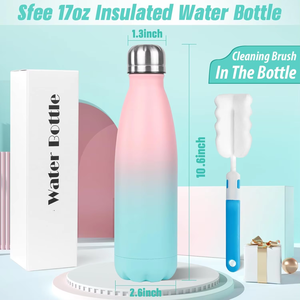 Bouteille d'eau isotherme en acier inoxydable <span class=keywords><strong>de</strong></span> 17 oz, à double paroi, sous vide, anti-fuite, sans BPA, pour boissons chaudes et froides, course à pied, gym, sport - Product Image 2