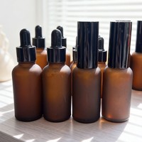 Frasco de Vidrio para Cosméticos, Botella para Suero, Botella para Aceite Corporal, Botella de Lujo de 50 ml con Bomba
