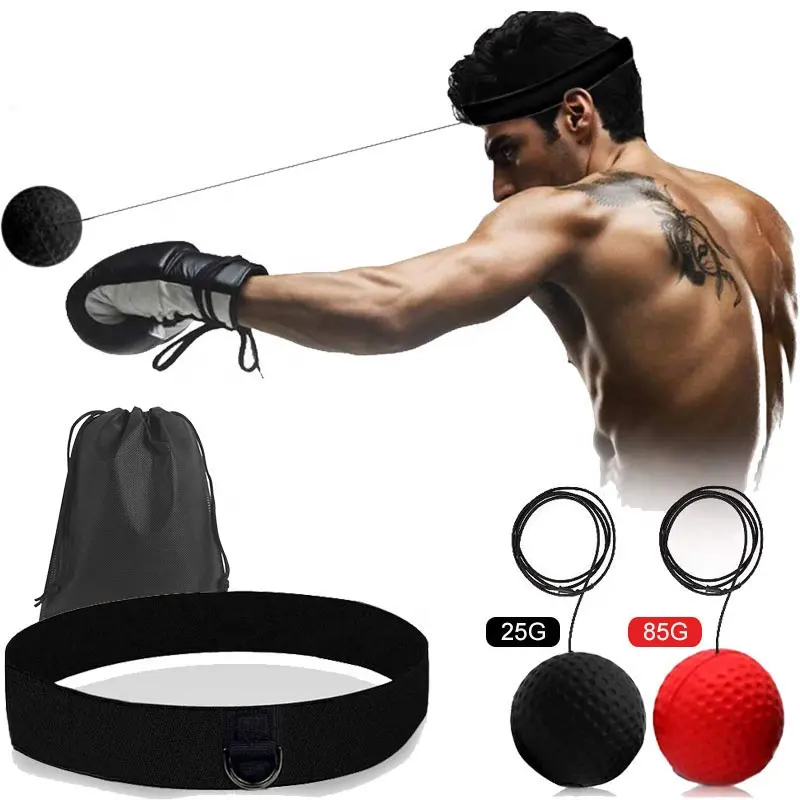 Conjunto de bolas reflexas de boxe, com tiara, velocidade, esportes, treinamento, combate, cabeça reata, bola