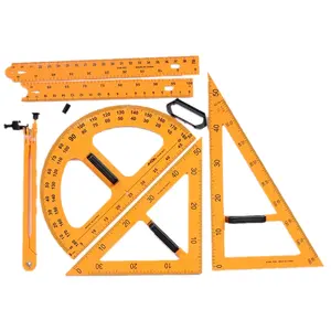 Il Set di righelli in plastica a forma di T include righelli diritti e triangolari per la misurazione di strumenti in materiale plastico