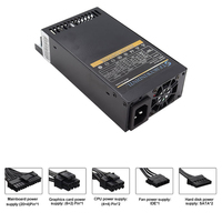 PSU Modular JGINYUE 600W 1U Silent Flex Berkualitas Tinggi untuk Desktop, Mendukung Dual CPU, Efisiensi 80%-90%, Kabel 0.5m, 80 PLUS PC