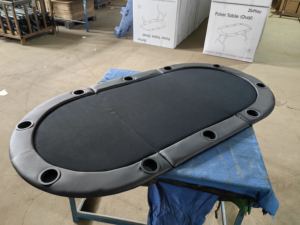 โต๊ะโป๊กเกอร์3พับแบบกำหนดเอง8-Seater รูปวงรีสำหรับการพนันคาสิโนและไพ่นกกระจอก - Product Image 4