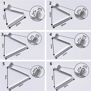공장 도매 빠른 부착 버튼 클립 잠금 V 자형 버튼 텐트 폴 클램프 푸시 버튼 스프링 클립 단일 중공 핀 - Product Image 2