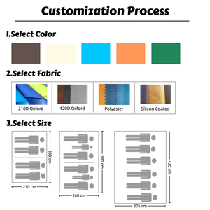 Tente double couche quatre saisons pour l'extérieur, deux chambres, un salon, 4/6/8 personnes, camping, imperméable - Product Image 4