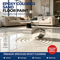 Cat Epoxy Dua Komponen Anti-Selip Self-Leveling untuk Lantai Pasir, Cat Lantai Epoxy Pasir Berwarna untuk Lapisan Lantai Beton Efek Marmer