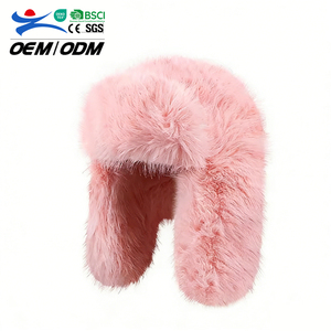 قبعة شتوية سميكة من الفرو المنك للرجال والنساء مع أغطية للأذنين من رونغ غوانغ بالجملة - Product Image 1